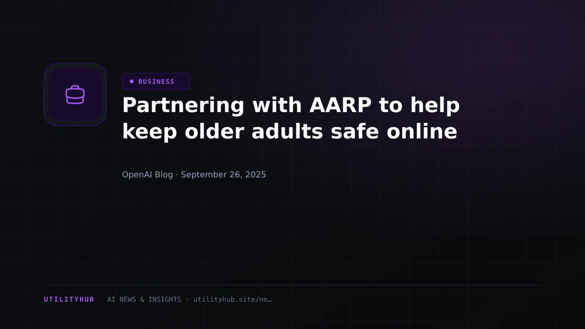 Visual for Partnering with AARP to help keep older adults safe online