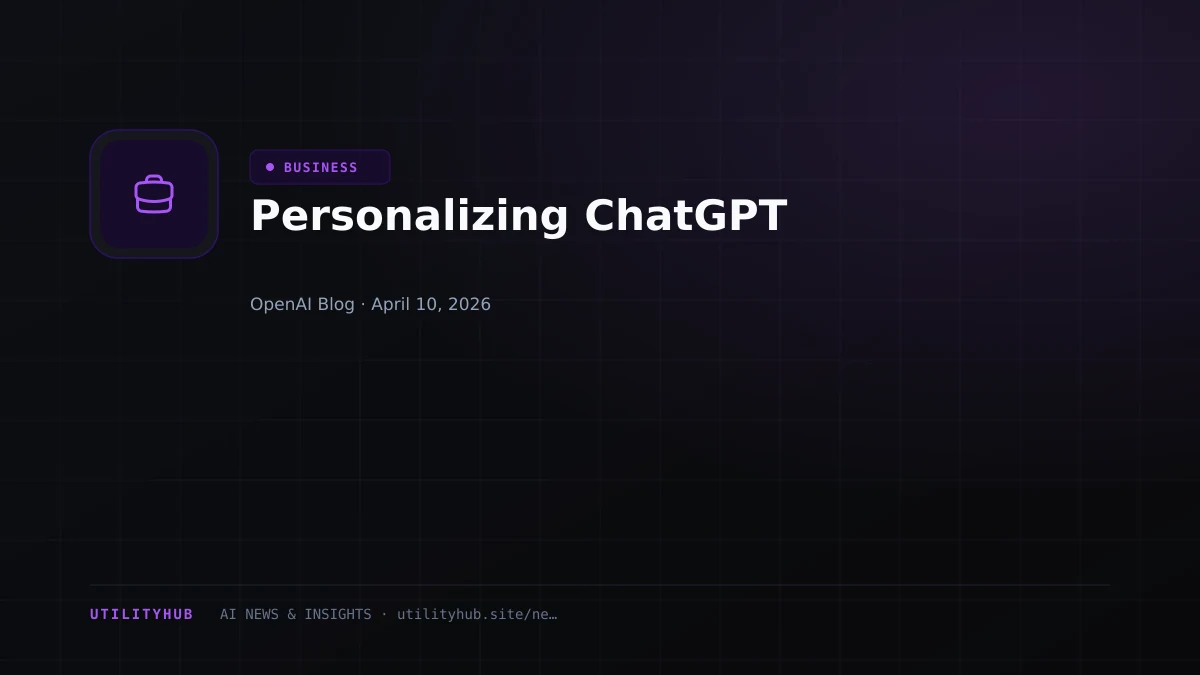 Visual for Personalizing ChatGPT