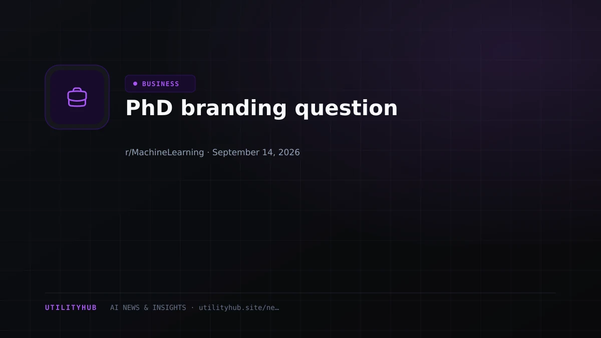Visual for PhD branding question