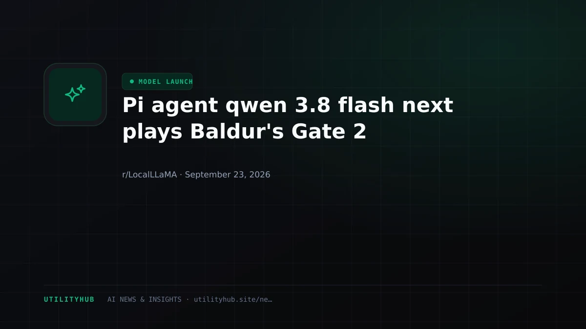 Pi agent qwen 3.8 flash next plays Baldur's Gate 2