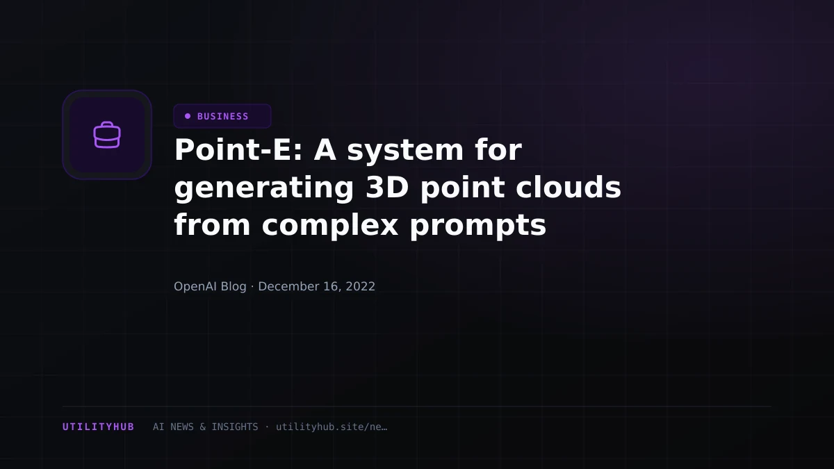 Visual reporting for Point-E: A system for generating 3D point clouds from complex prompts