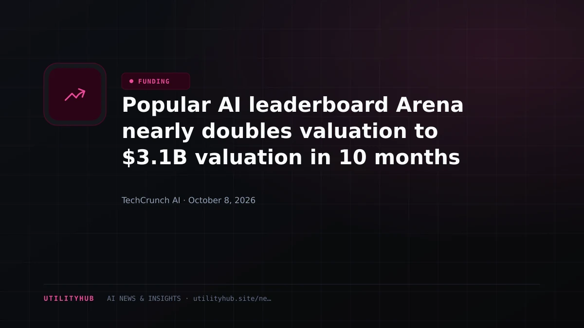 Popular AI leaderboard Arena nearly doubles valuation to $3.1B valuation in 10 months