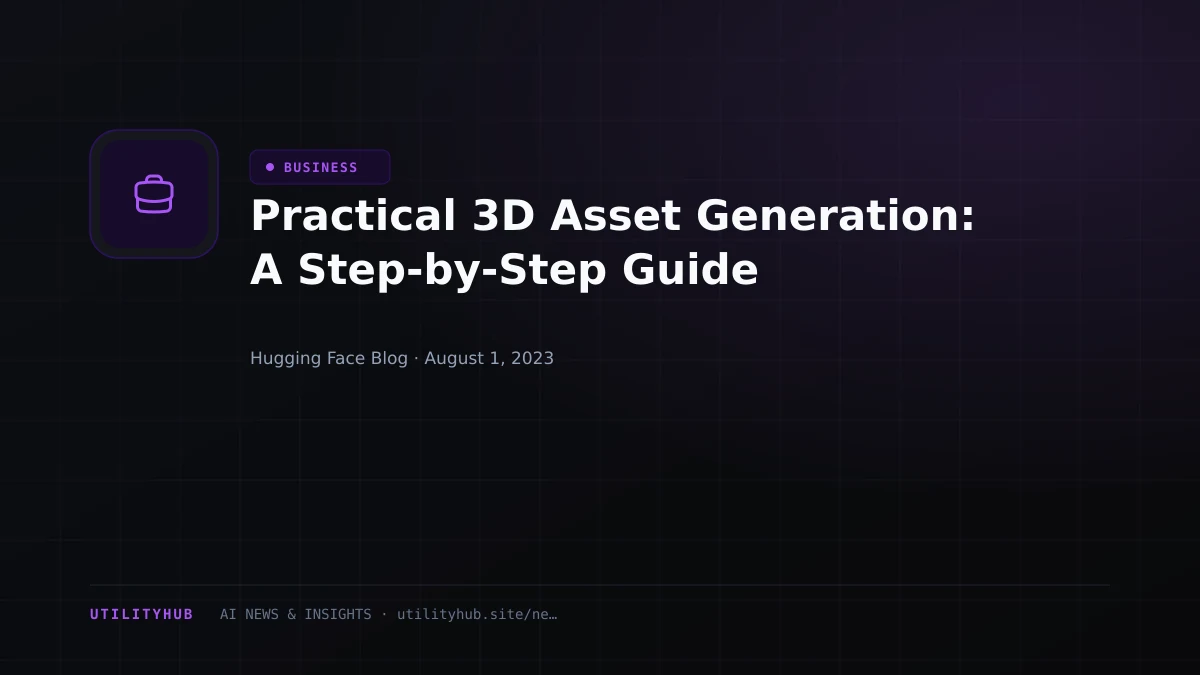Visual reporting for Practical 3D Asset Generation: A Step-by-Step Guide