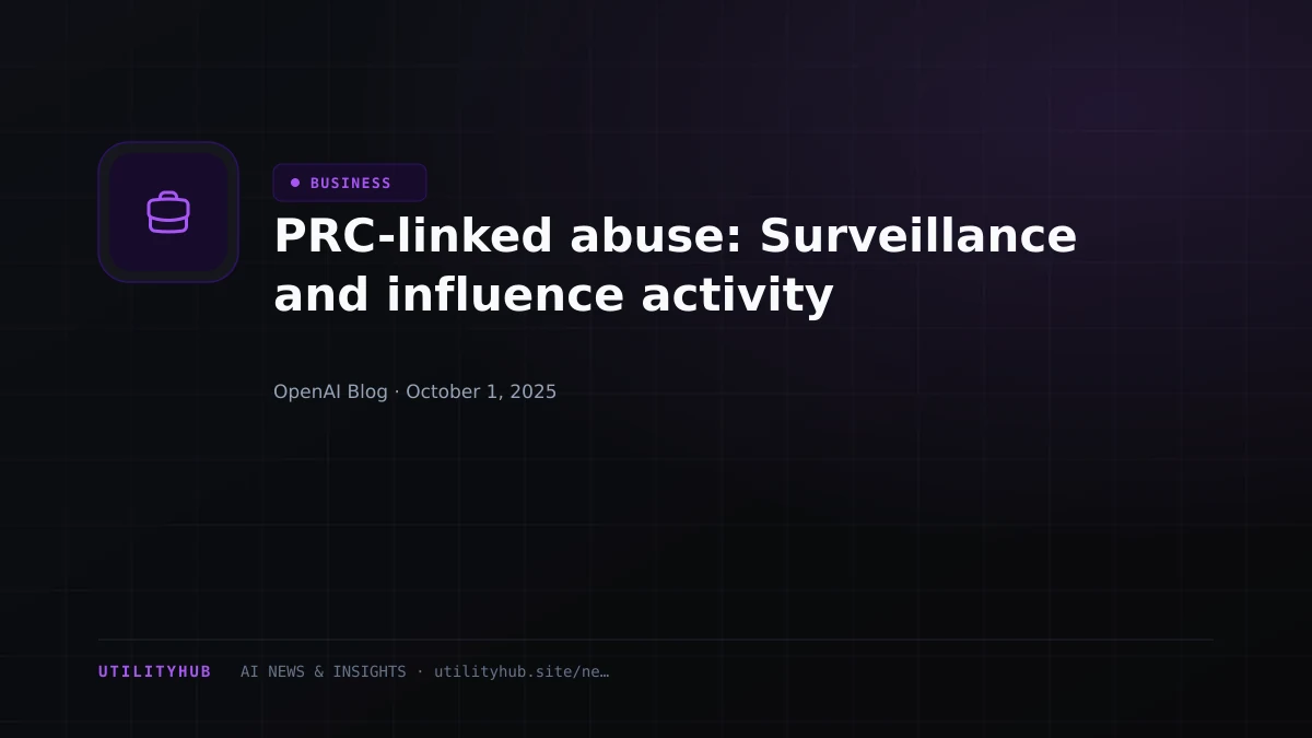Visual for PRC-linked abuse: Surveillance and influence activity