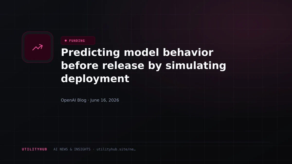 Visual for Predicting model behavior before release by simulating deployment
