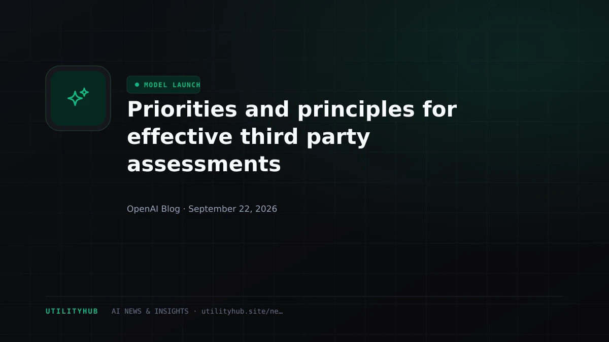 Visual for Priorities and principles for effective third party assessments