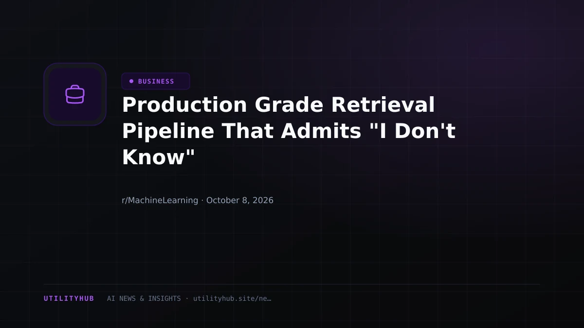 Visual reporting for Production Grade Retrieval Pipeline That Admits "I Don't Know"