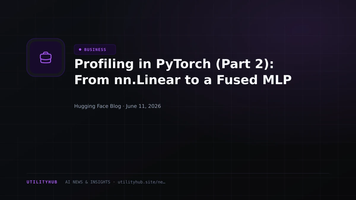 Visual for Profiling in PyTorch (Part 2): From nn.Linear to a Fused MLP