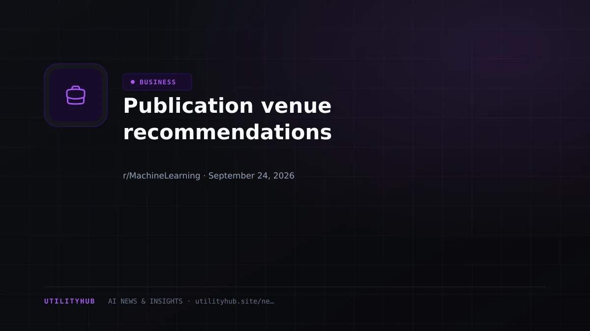 Visual for Publication venue recommendations