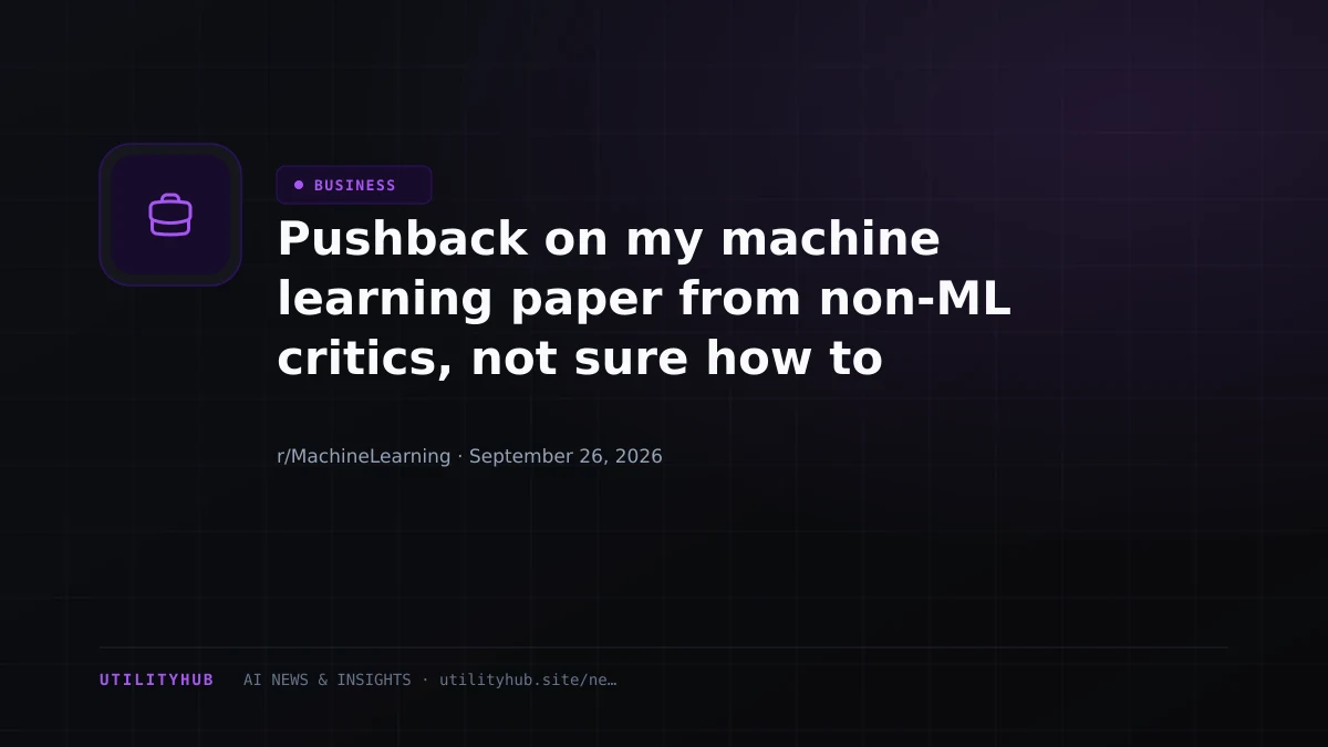 Visual for Pushback on my machine learning paper from non-ML critics, not sure how to interpret it