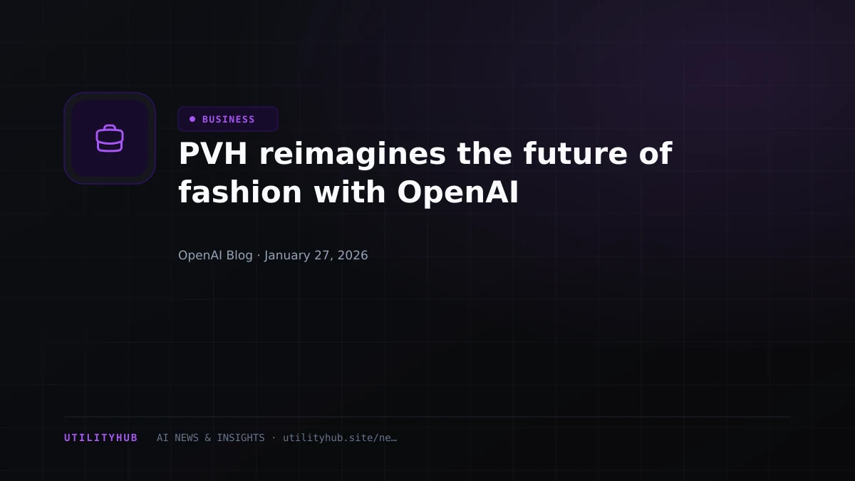Visual for PVH reimagines the future of fashion with OpenAI