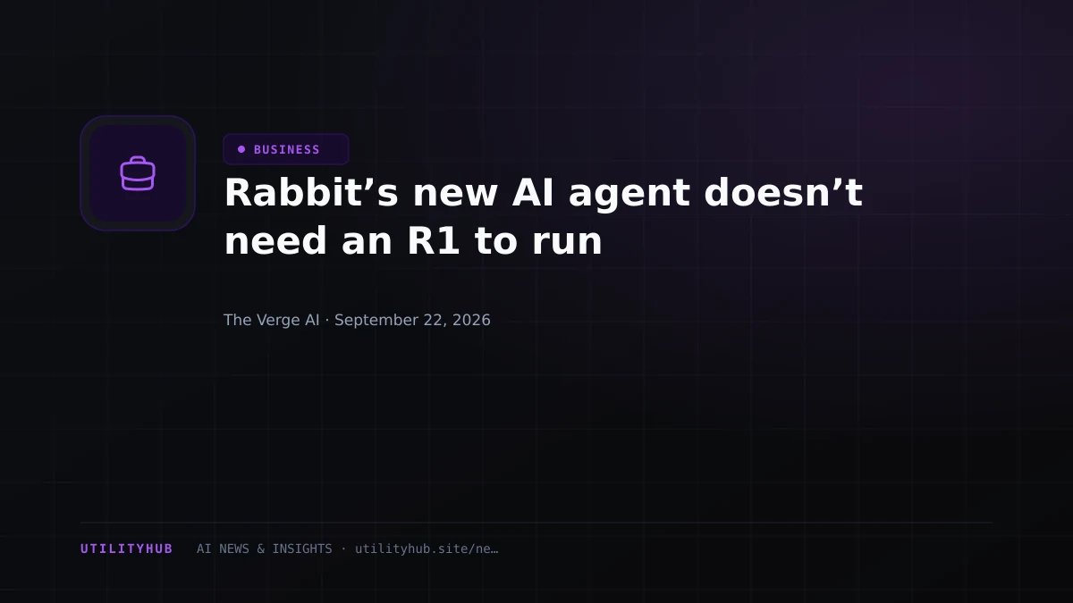 Visual for Rabbit’s new AI agent doesn’t need an R1 to run