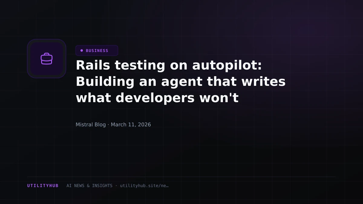 Visual for Rails testing on autopilot: Building an agent that writes what developers won't