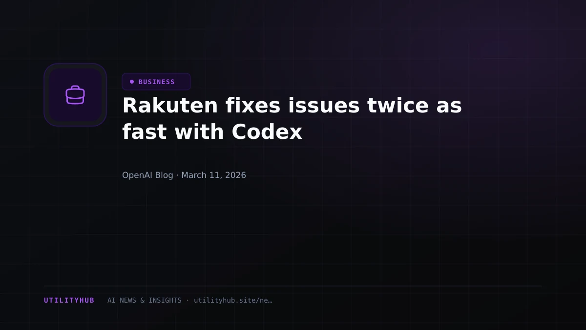 Visual for Rakuten fixes issues twice as fast with Codex