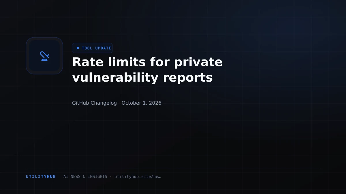 Rate limits for private vulnerability reports