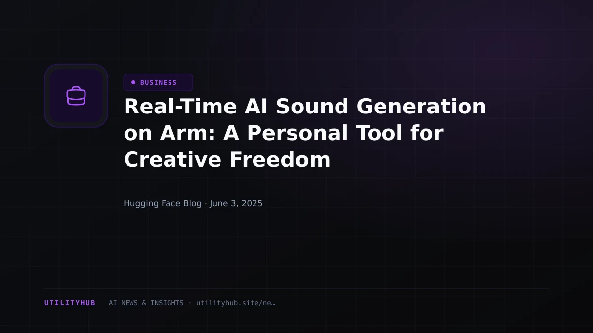 Visual reporting for Real-Time AI Sound Generation on Arm: A Personal Tool for Creative Freedom