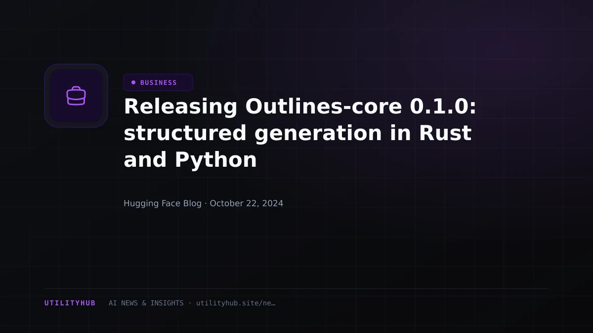Visual reporting for Releasing Outlines-core 0.1.0: structured generation in Rust and Python