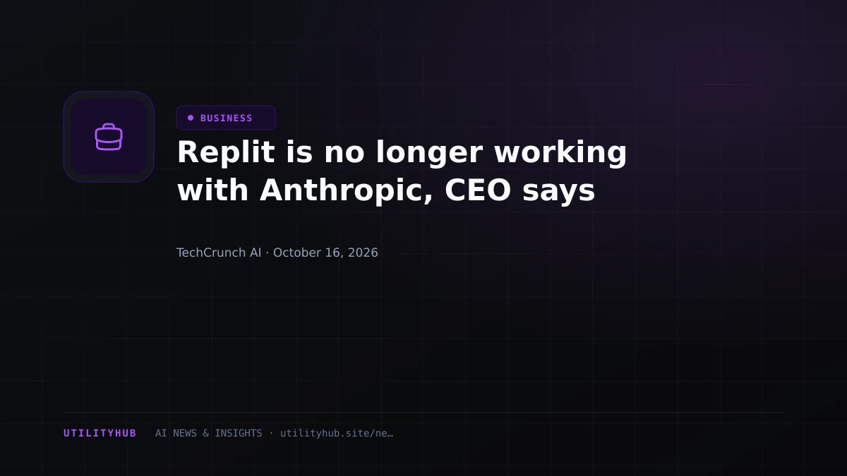 Replit is no longer working with Anthropic, CEO says