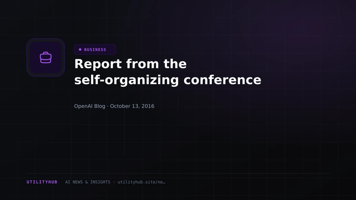 Visual reporting for Report from the self-organizing conference