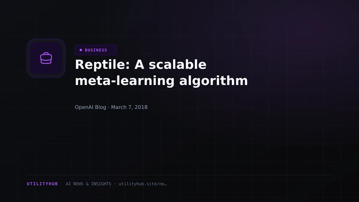 Visual reporting for Reptile: A scalable meta-learning algorithm