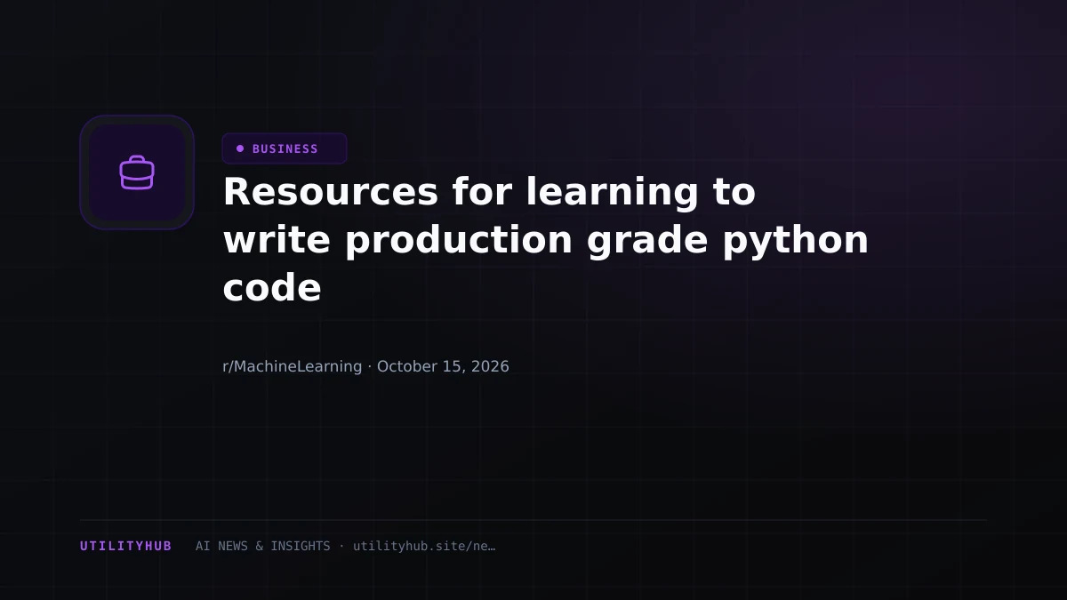 Visual reporting for Resources for learning to write production grade python code
