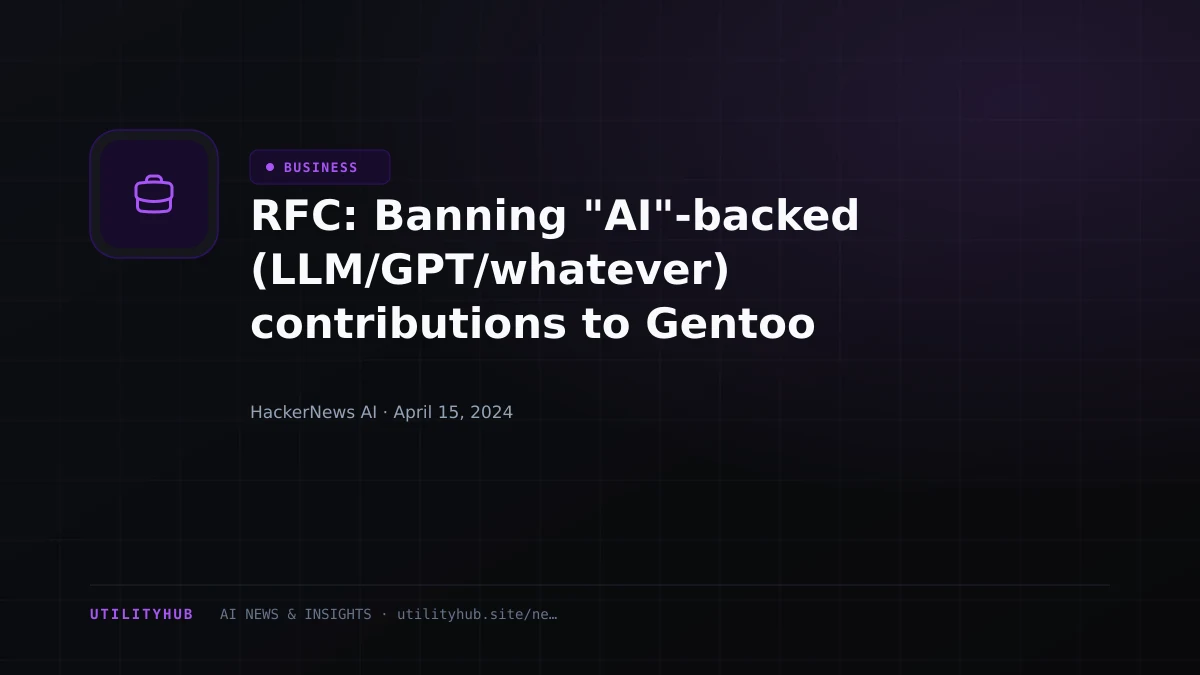 Visual reporting for RFC: Banning "AI"-backed (LLM/GPT/whatever) contributions to Gentoo