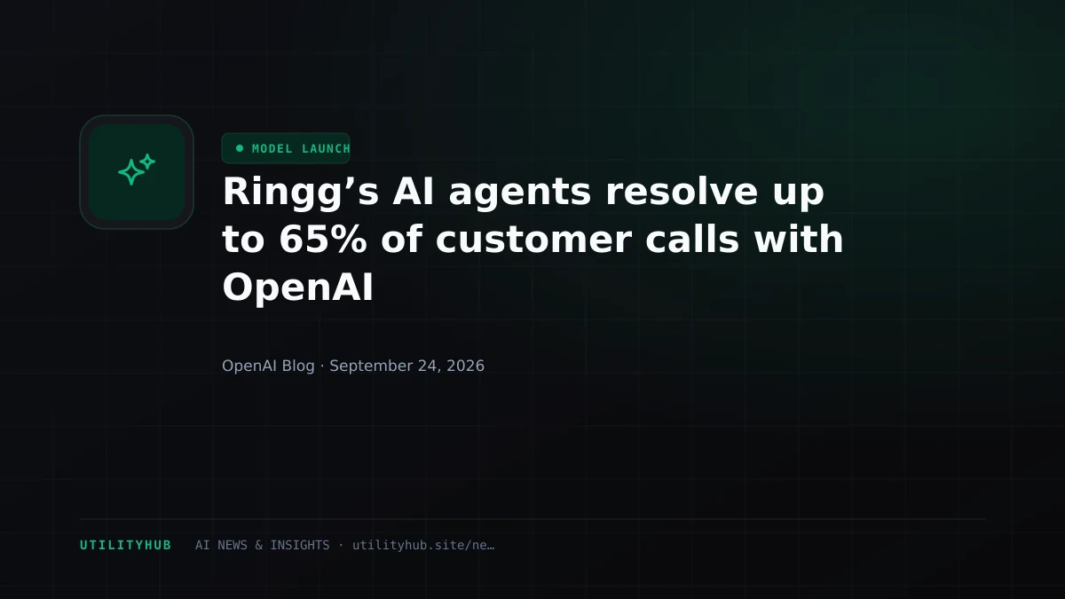 Ringg’s AI agents resolve up to 65% of customer calls with OpenAI
