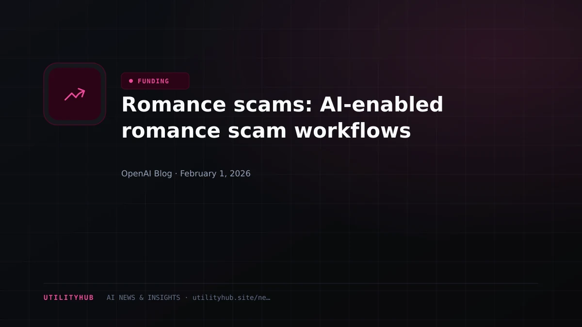 Visual for Romance scams: AI-enabled romance scam workflows