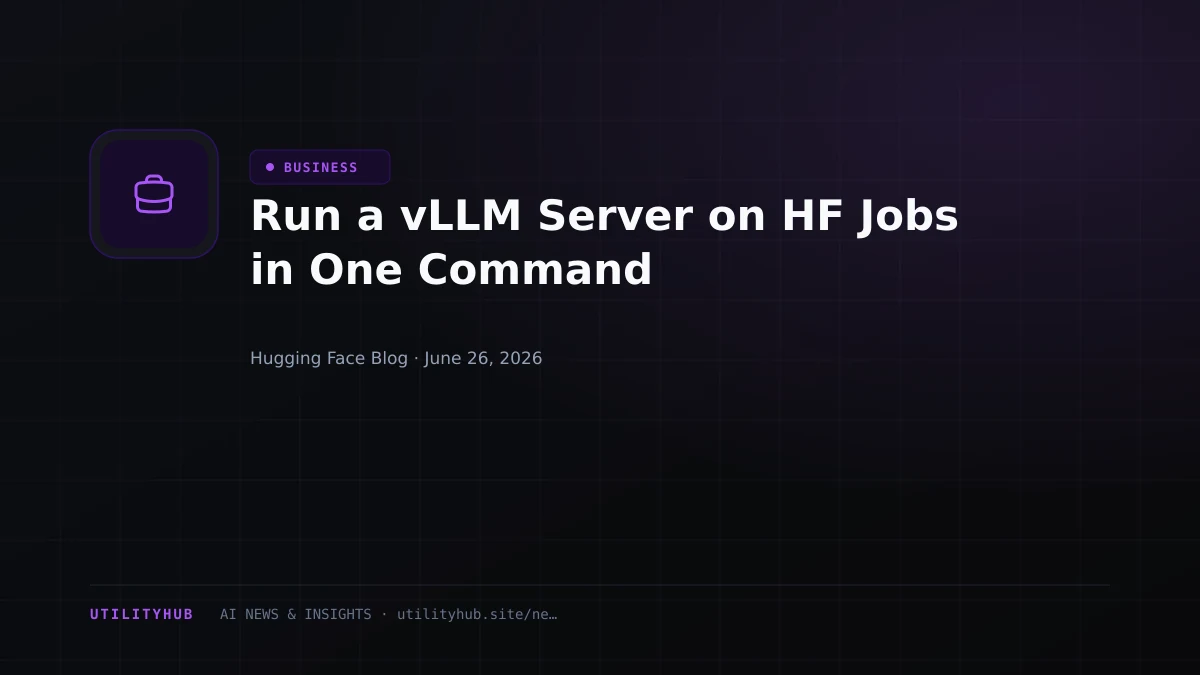 Visual for Run a vLLM Server on HF Jobs in One Command