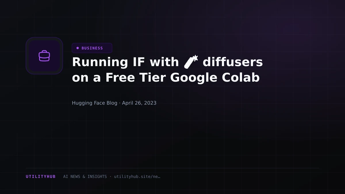 Visual reporting for Running IF with 🧨 diffusers on a Free Tier Google Colab