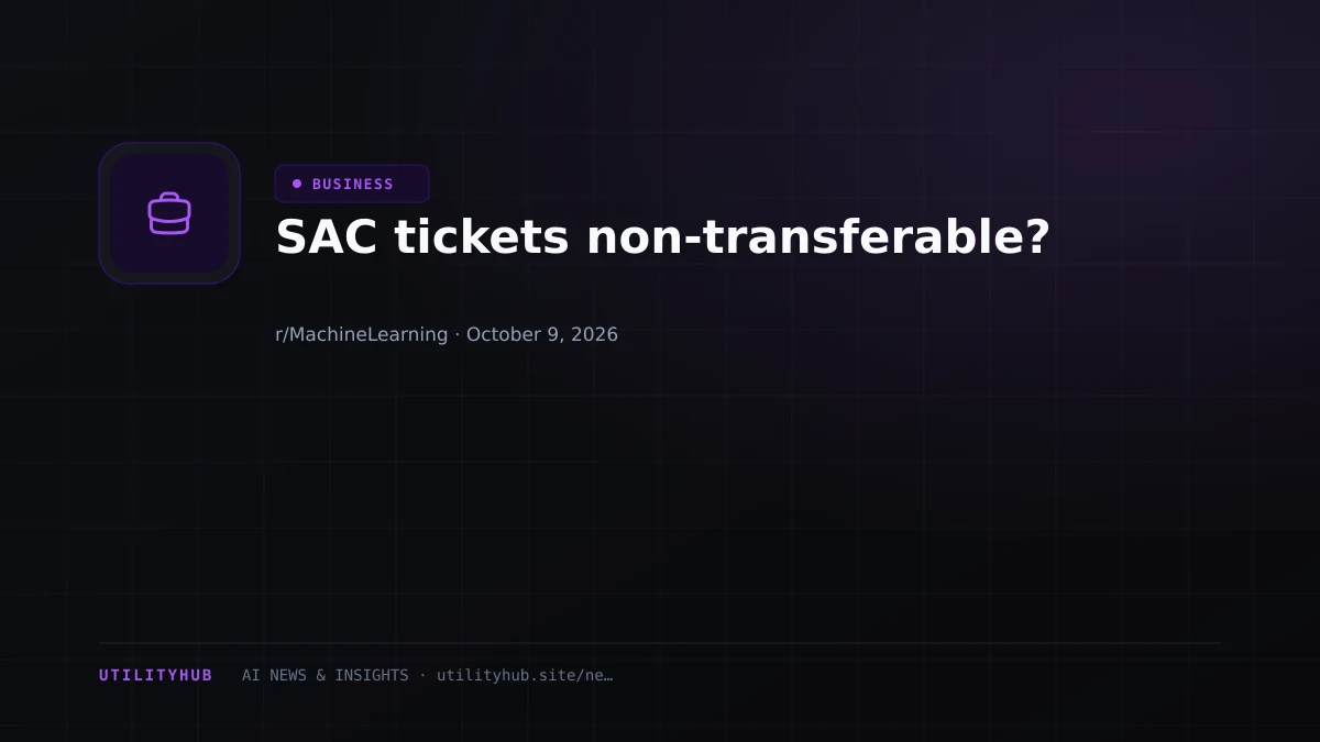 Visual reporting for SAC tickets non-transferable?