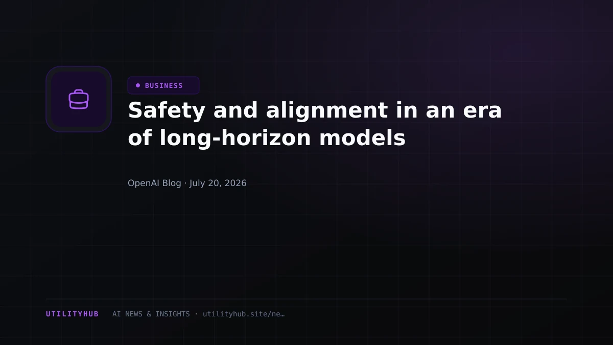 Visual for Safety and alignment in an era of long-horizon models