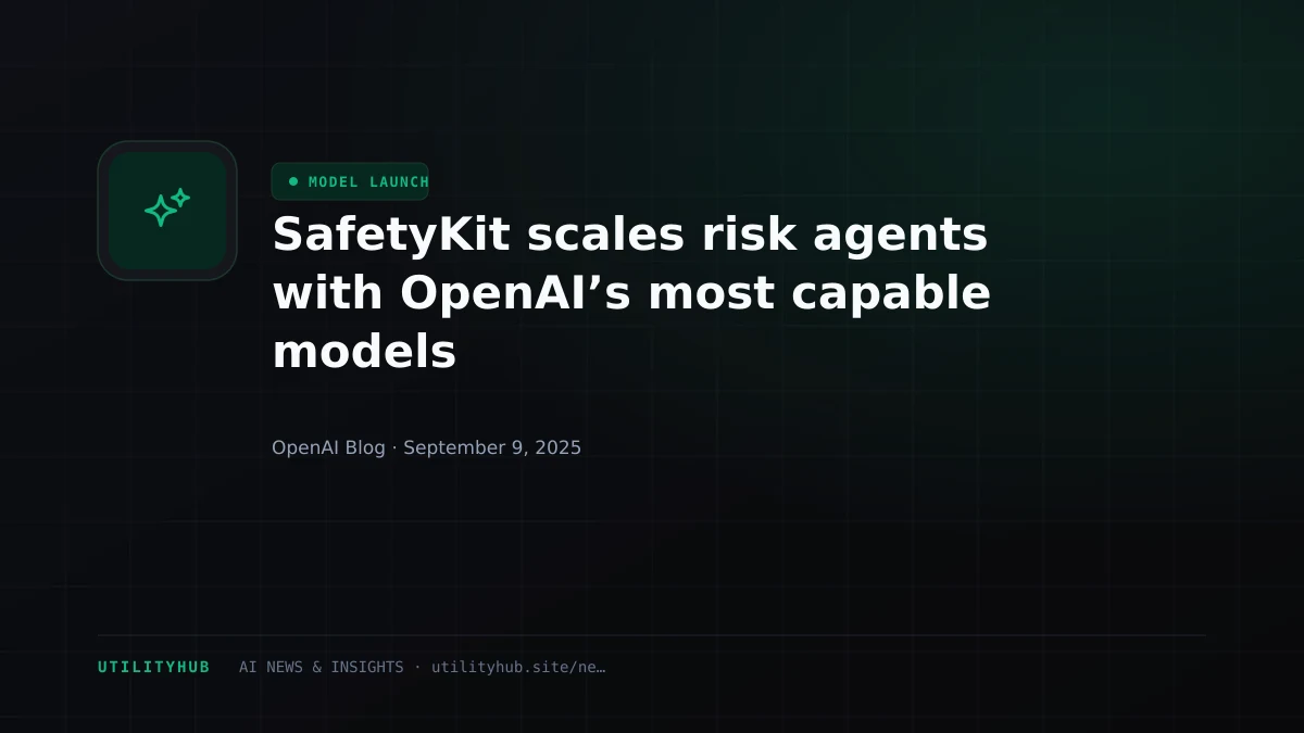 Visual for SafetyKit scales risk agents with OpenAI’s most capable models