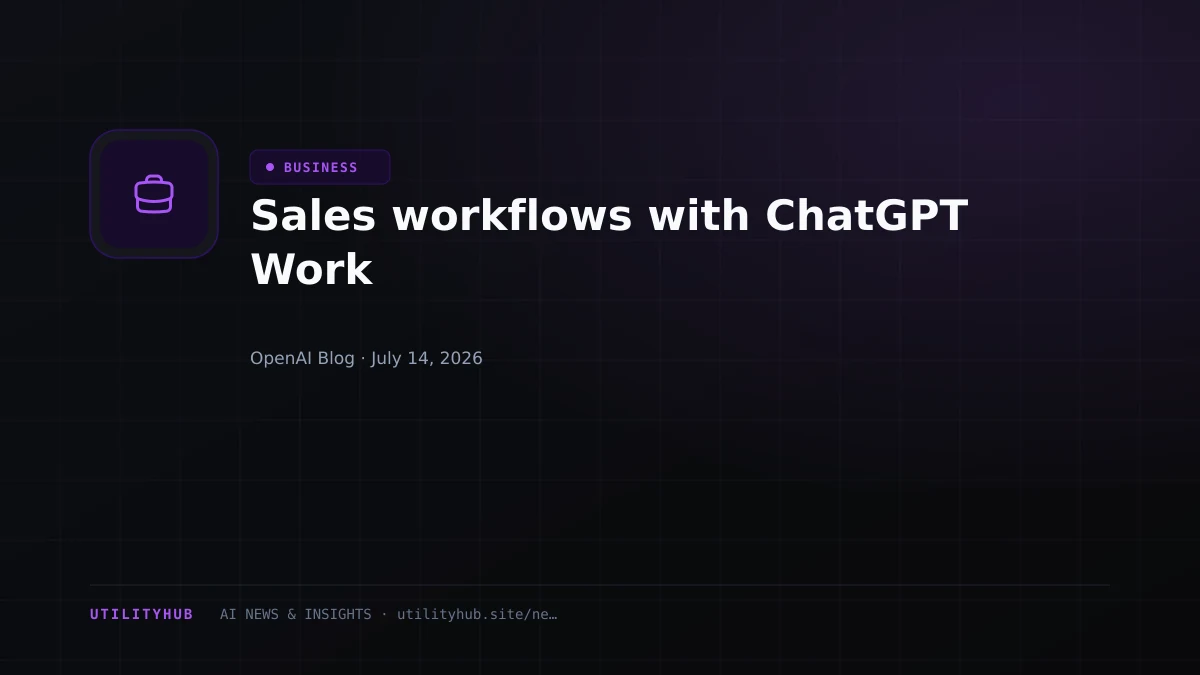 Visual for Sales workflows with ChatGPT Work