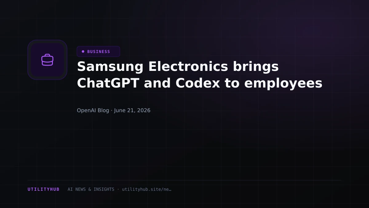 Visual for Samsung Electronics brings ChatGPT and Codex to employees