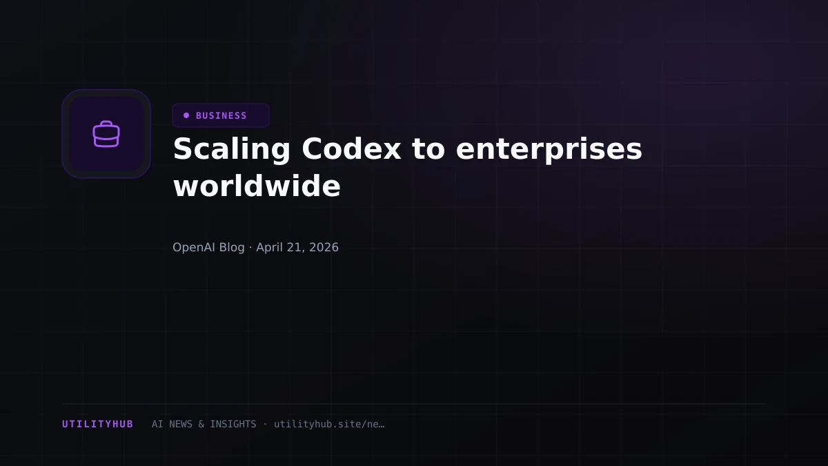 Visual for Scaling Codex to enterprises worldwide
