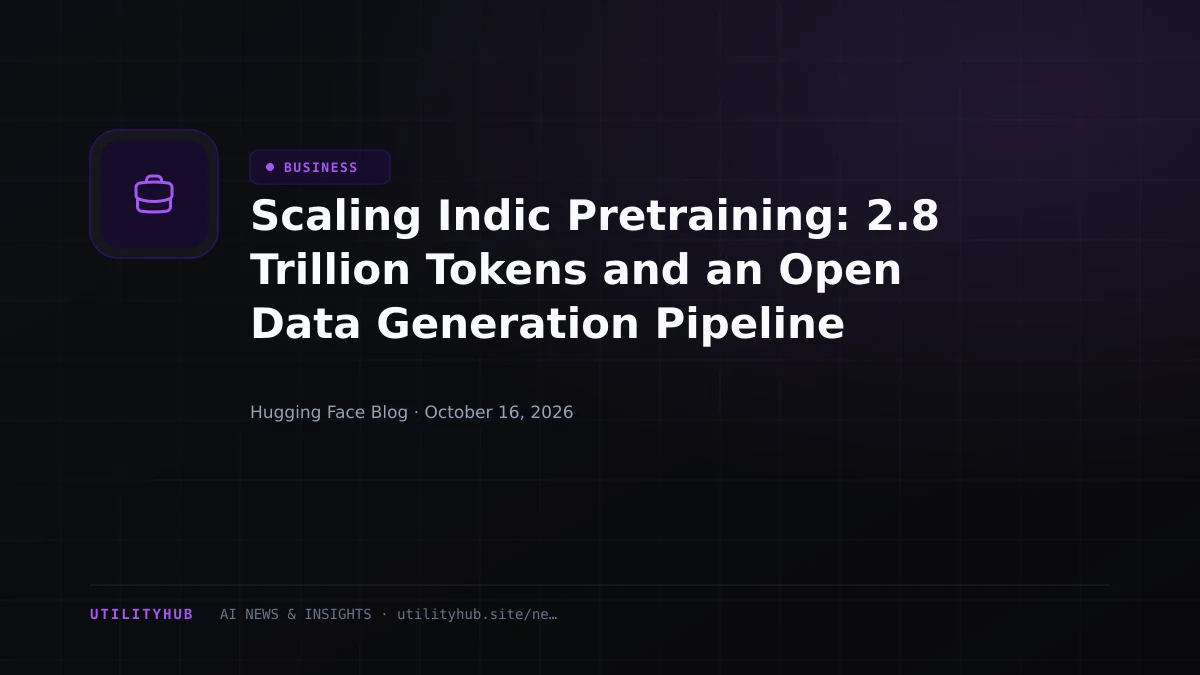 Scaling Indic Pretraining: 2.8 Trillion Tokens and an Open Data Generation Pipeline