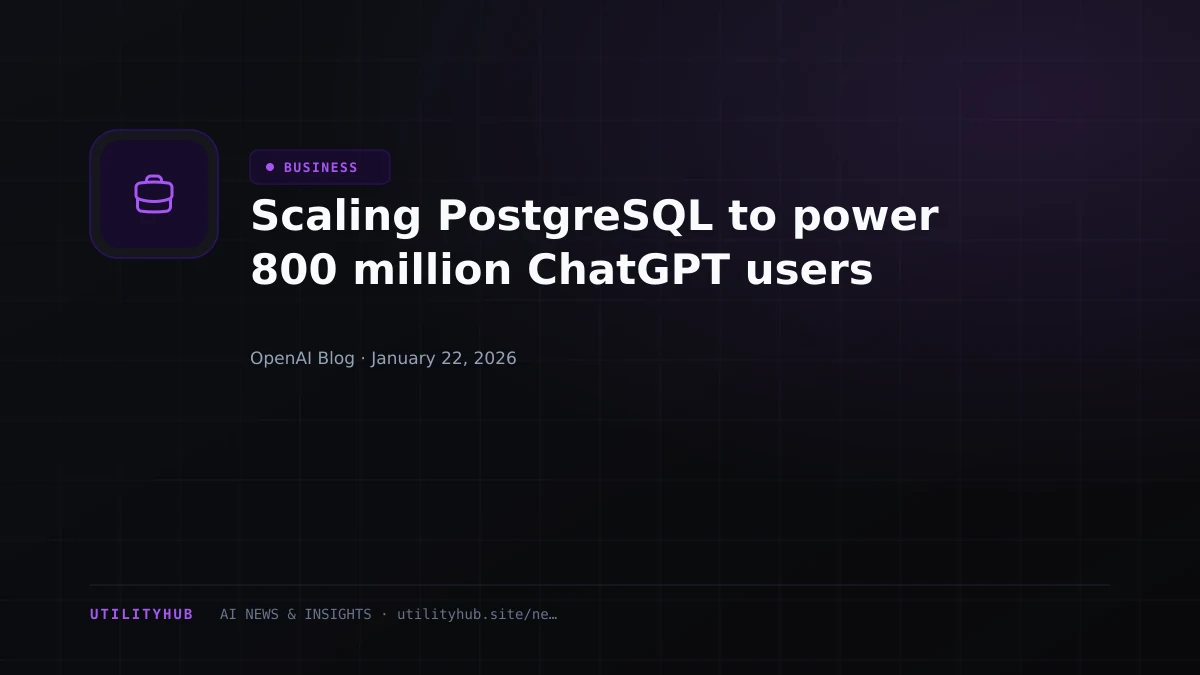 Visual for Scaling PostgreSQL to power 800 million ChatGPT users