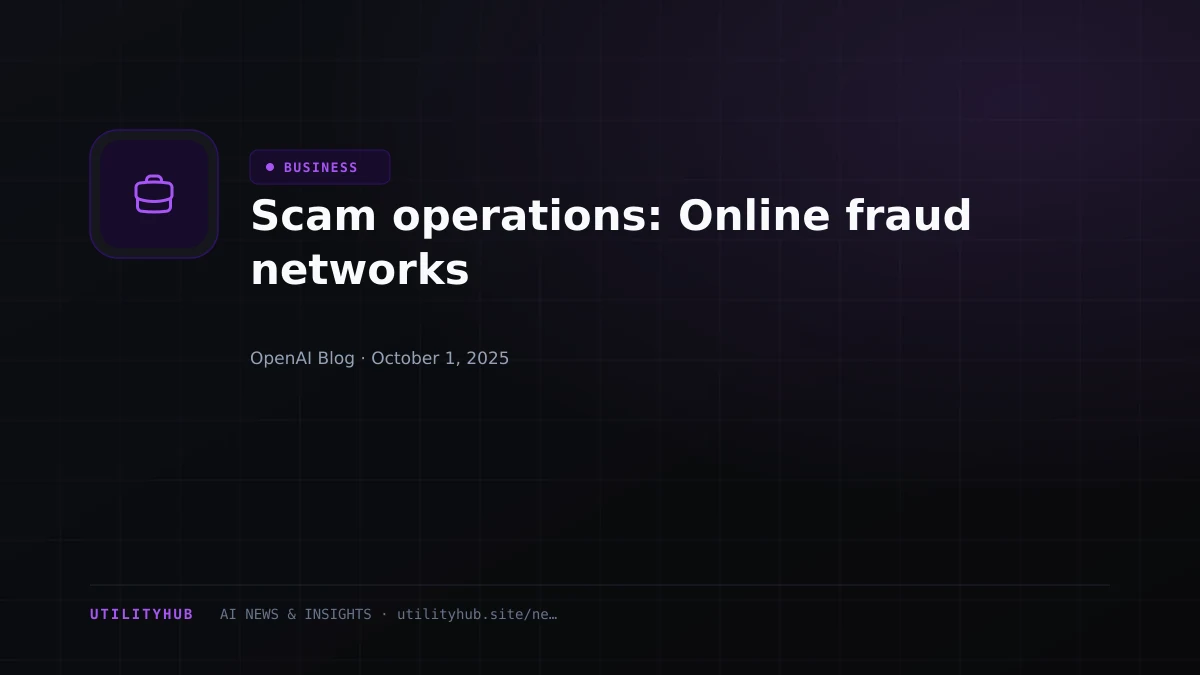 Visual for Scam operations: Online fraud networks
