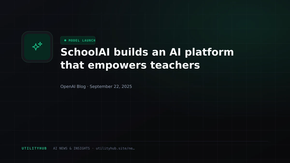 Visual for SchoolAI builds an AI platform that empowers teachers