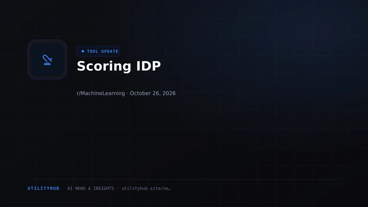 Visual reporting for Scoring IDP