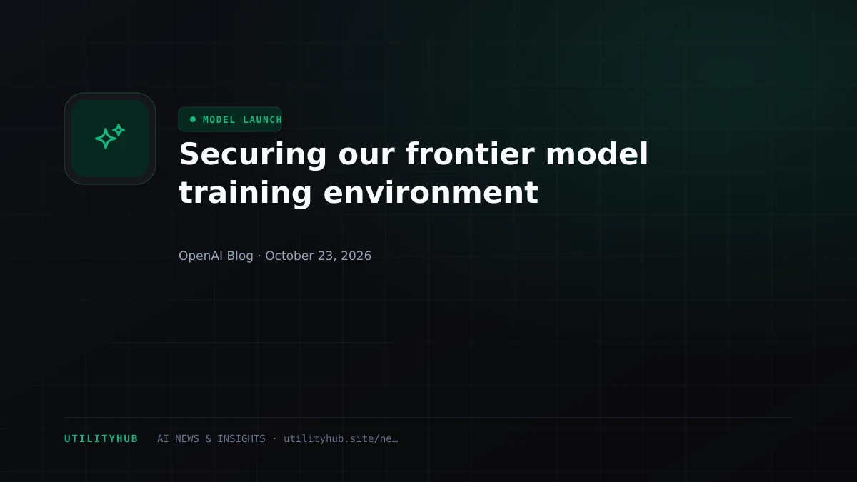 Visual reporting for Securing our frontier model training environment
