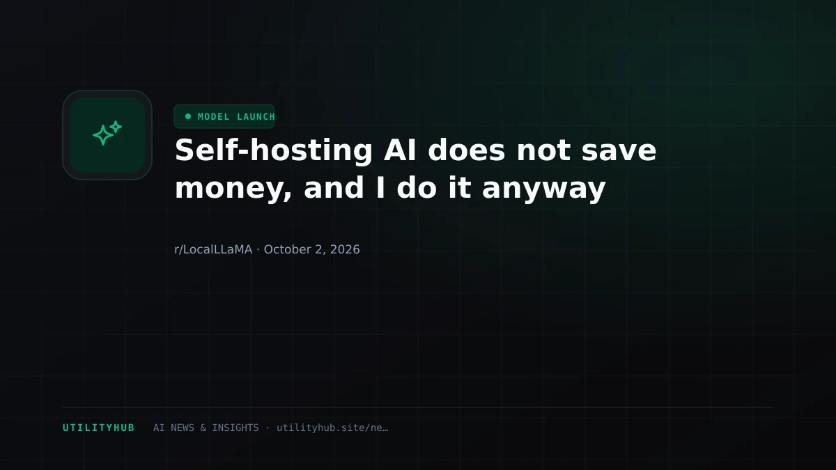 Self-hosting AI does not save money, and I do it anyway