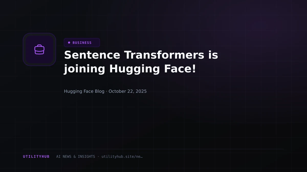 Visual for Sentence Transformers is joining Hugging Face!
