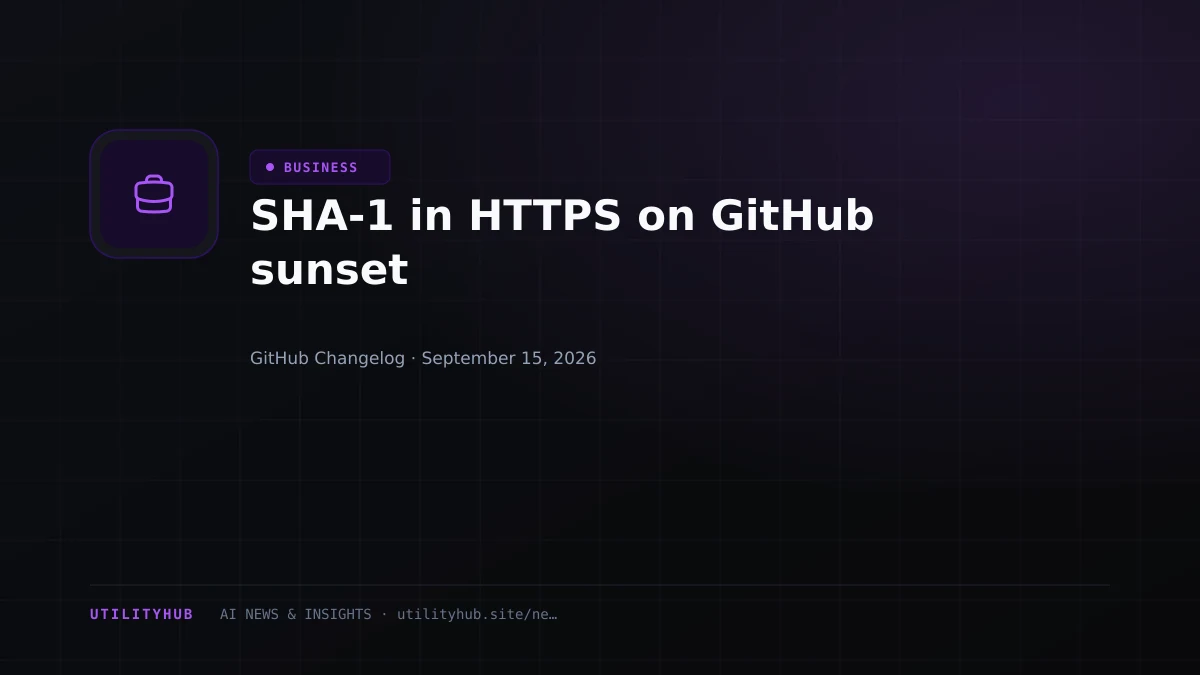 Visual for SHA-1 in HTTPS on GitHub sunset
