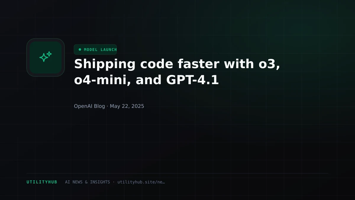 Visual reporting for Shipping code faster with o3, o4-mini, and GPT-4.1
