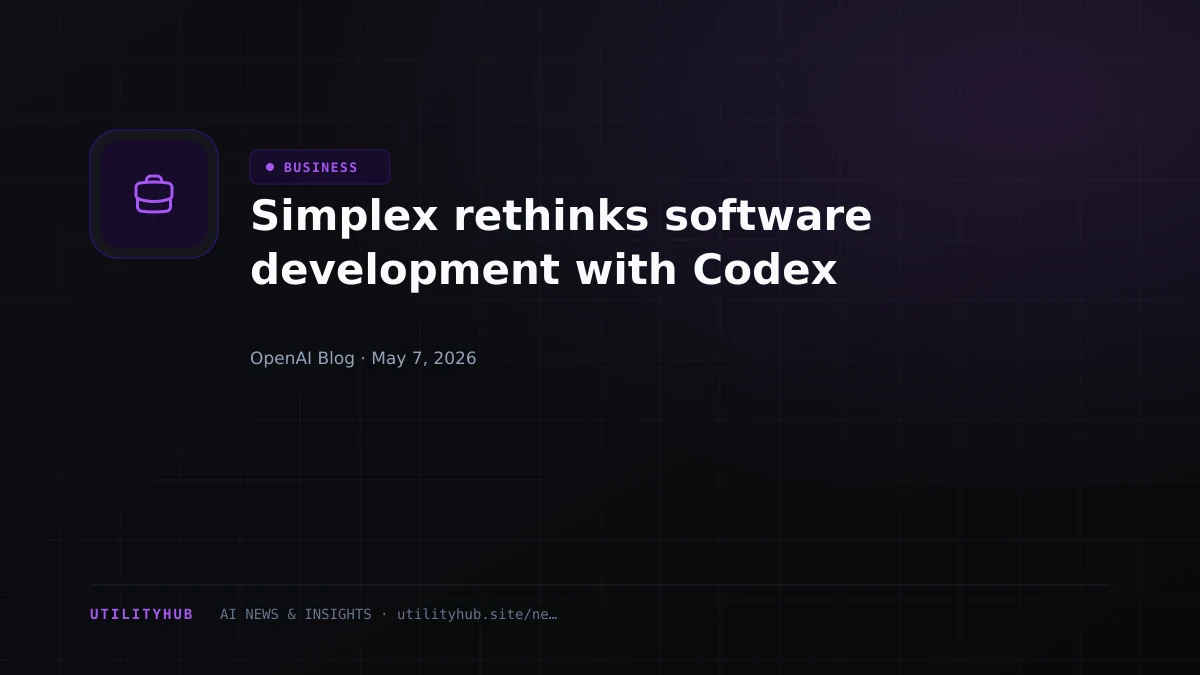 Visual for Simplex rethinks software development with Codex