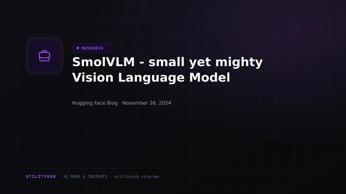 Visual reporting for SmolVLM - small yet mighty Vision Language Model