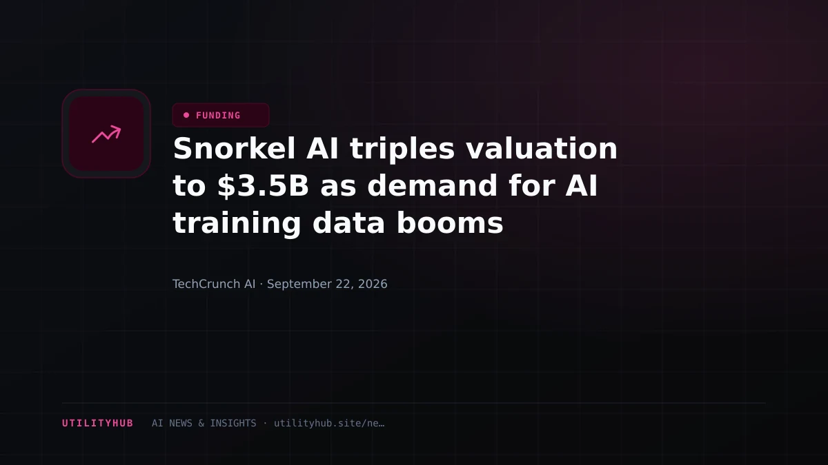Visual for Snorkel AI triples valuation to $3.5B as demand for AI training data booms