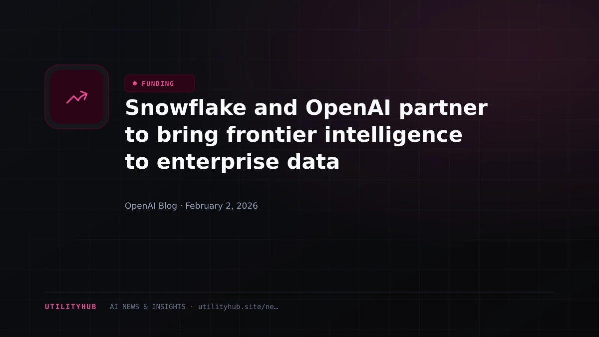 Visual for Snowflake and OpenAI partner to bring frontier intelligence to enterprise data